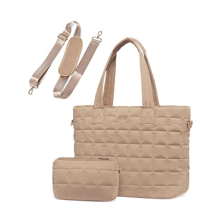 Mila Quilted Traveler Tote With Mini Clutch 1