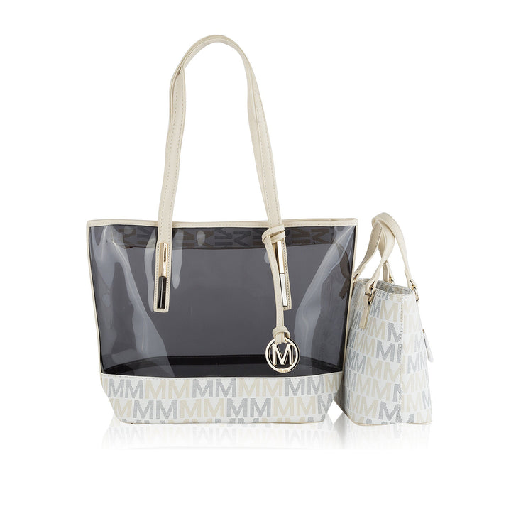 Burgundy MKF Collection By Mia K Tayla Signature Tote Bag And Mini Tote Set