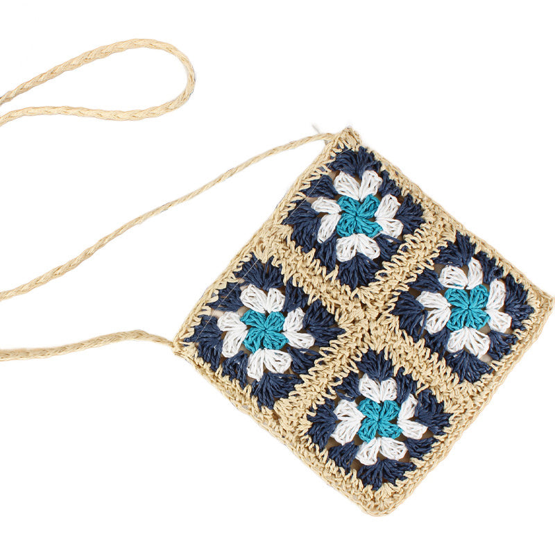 Eliza Crochet Straw Crossbody 1