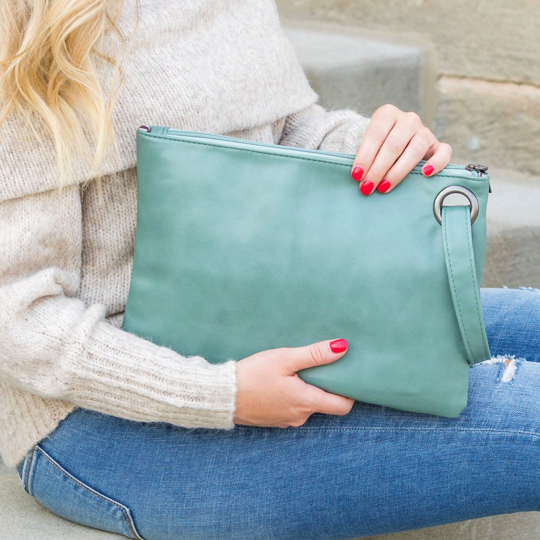 Silver Over Sized Everyday Clutch