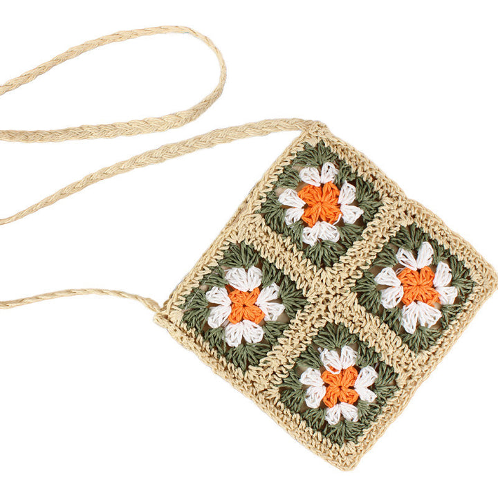 Eliza Crochet Straw Crossbody 1