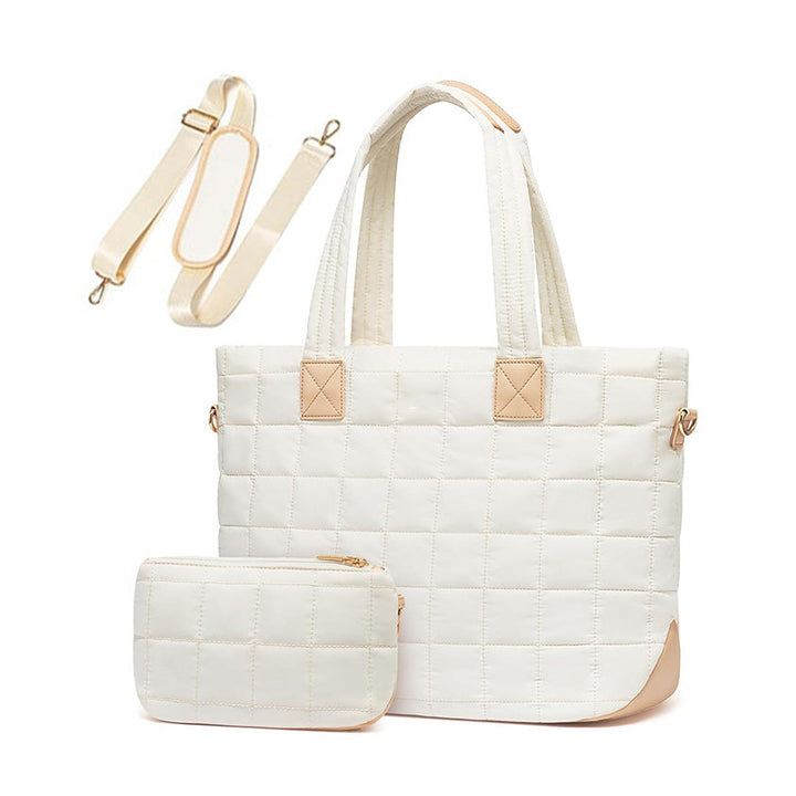 Mila Quilted Traveler Tote With Mini Clutch 1