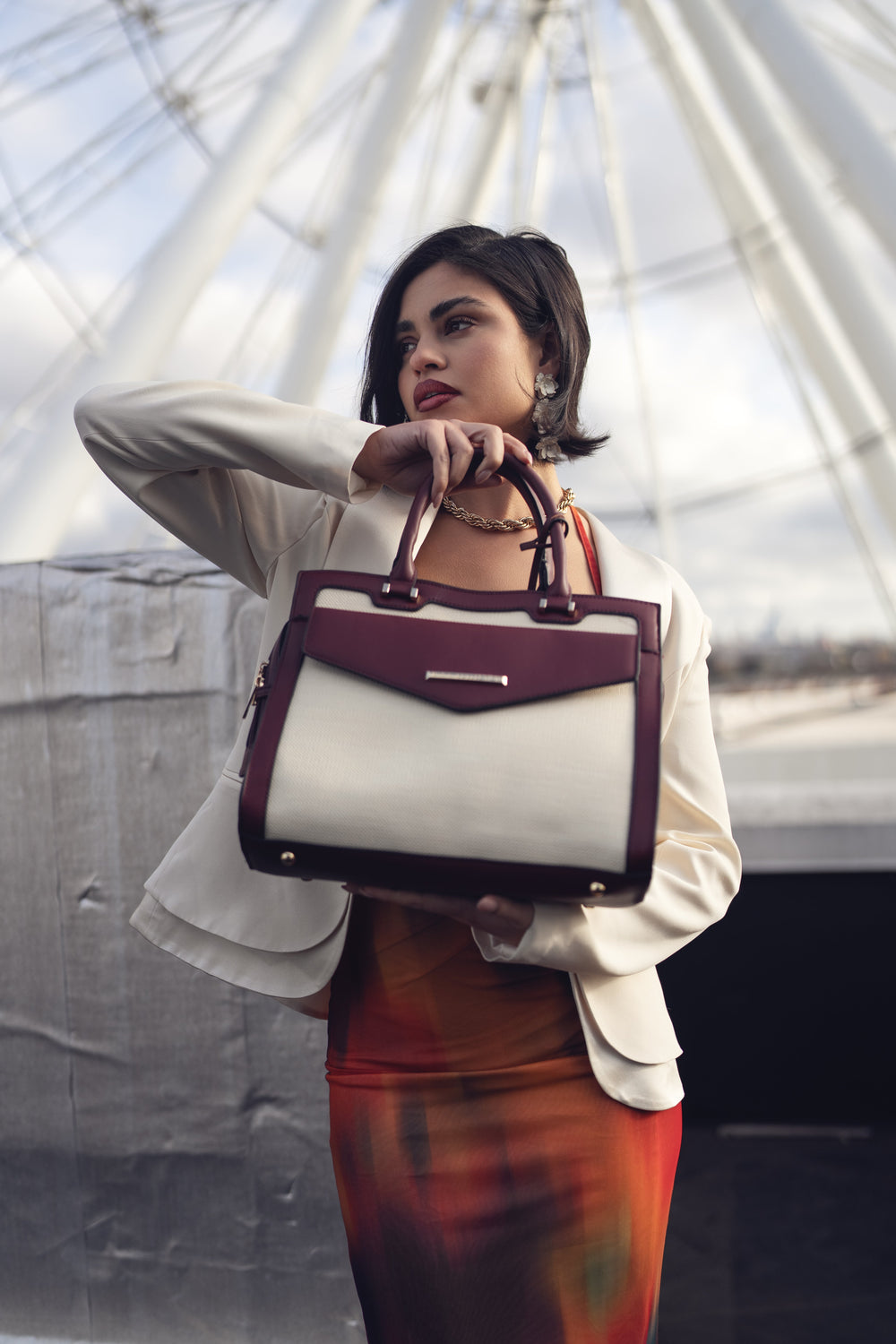 Ivory MKF Collection By Mia K Alyssa Shoulder Bag