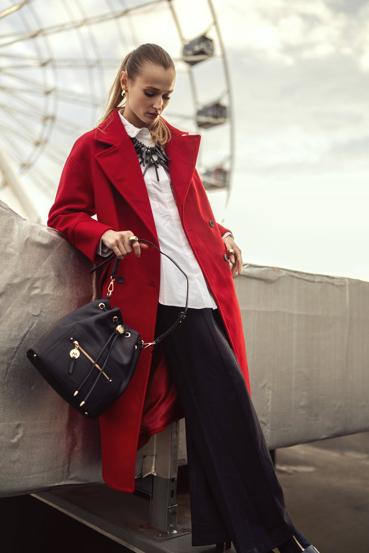 Denim Blue MKF Collection By Mia K Larissa Bucket Bag And Wallet Set