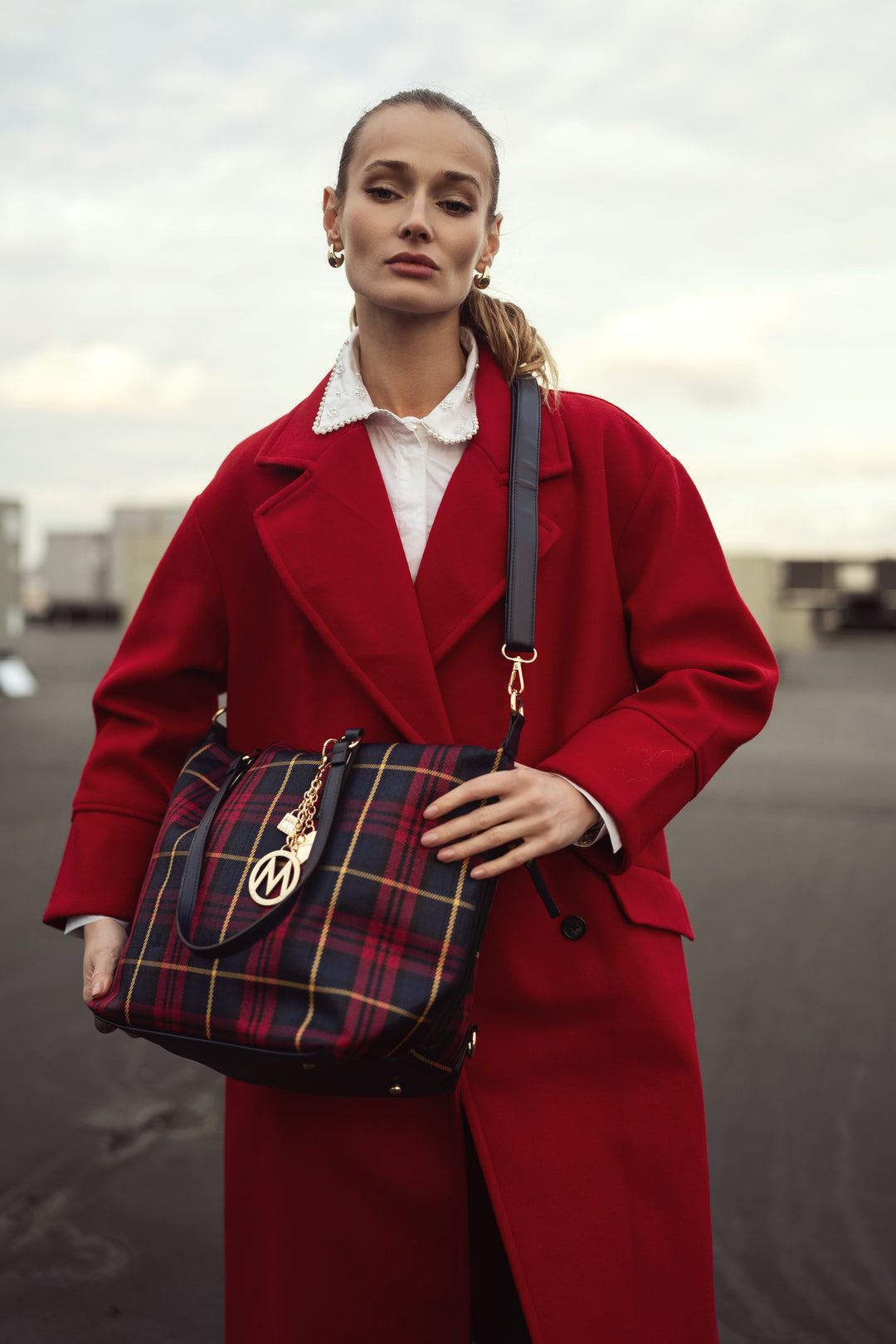 Cognac Brown MKF Collection By Mia K Layla Convertible Weekender