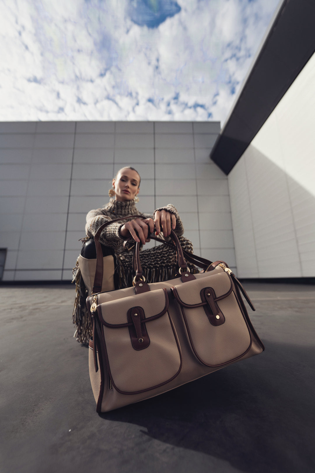 Black MKF Collection By Mia K Genevieve Weekender Bag