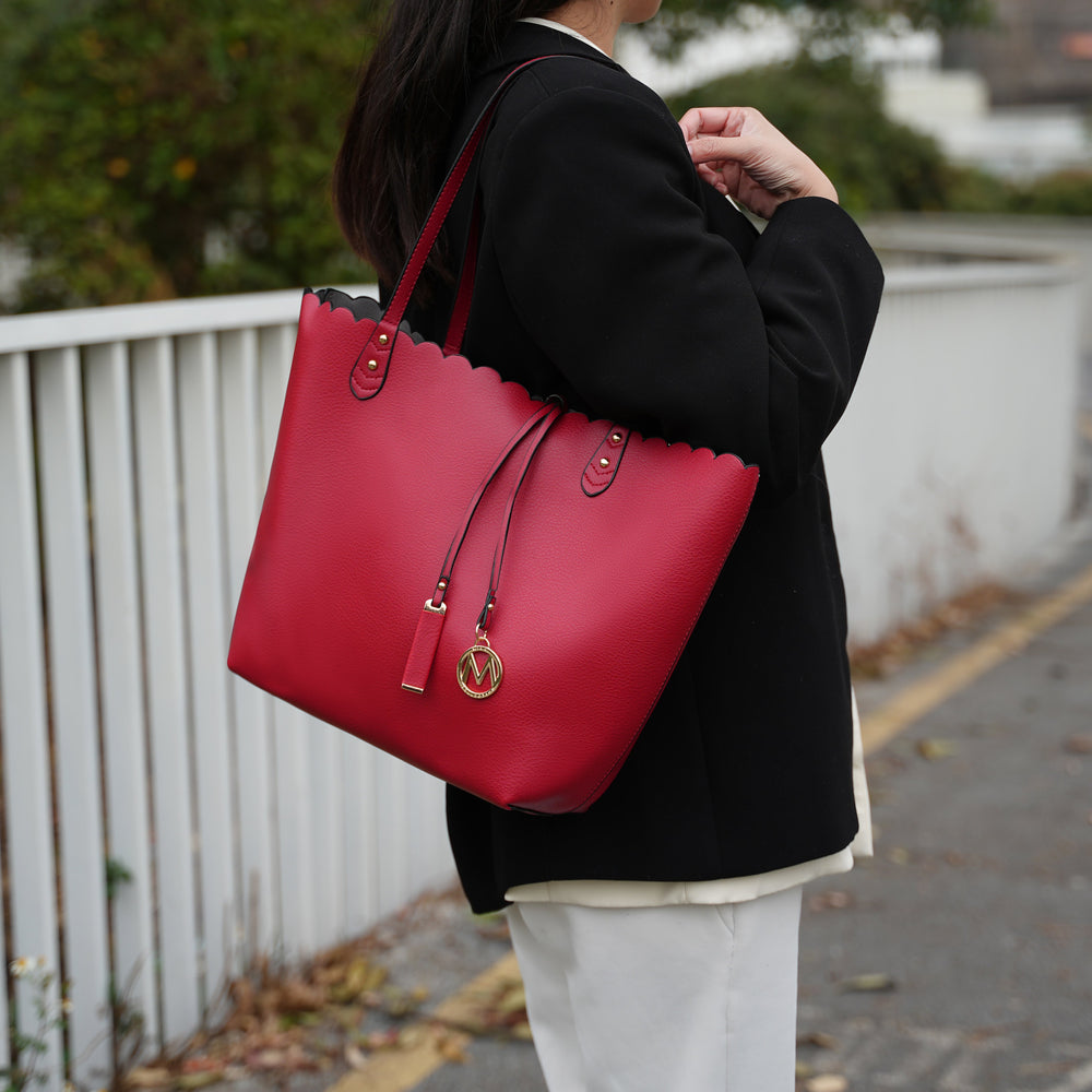 Taupe MKF Collection By Mia K Amahia Tote Bag And Crossbody Set