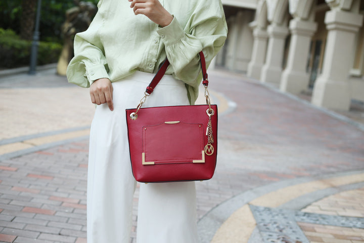 Light Grey MKF Collection By Mia K Grace Shoulder Bag And Set