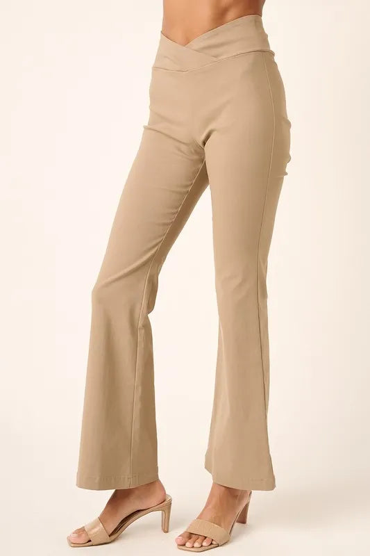 Mittoshop Surplice V Waist Flare Pants 2