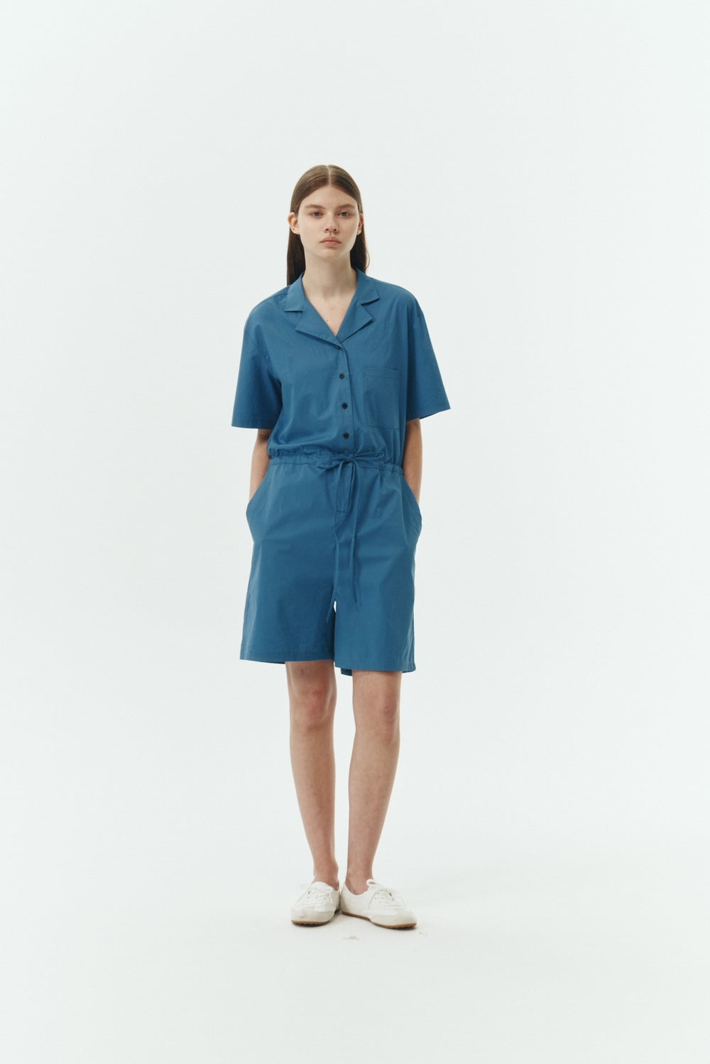 Blue Green Emma Solid Jumpsuit