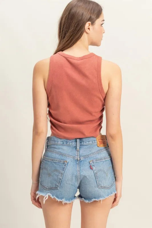 Brick Hyfve Mineral Wash Rib Knit Tank