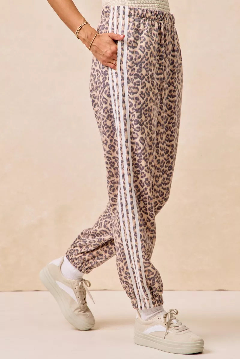 Leopard Bibi Side Lines Leopard Track Pants