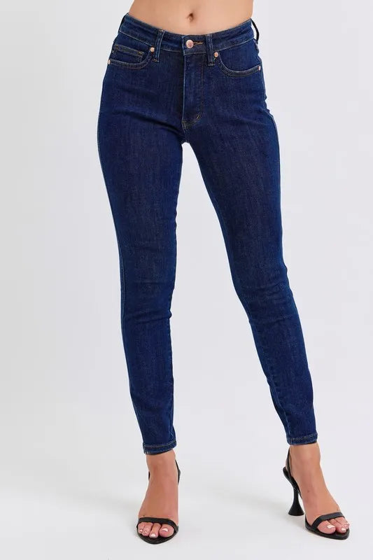 Dk Judy Blue Full Size Mid Rise Tummy Control Classic Skinny Jeans Plus Size