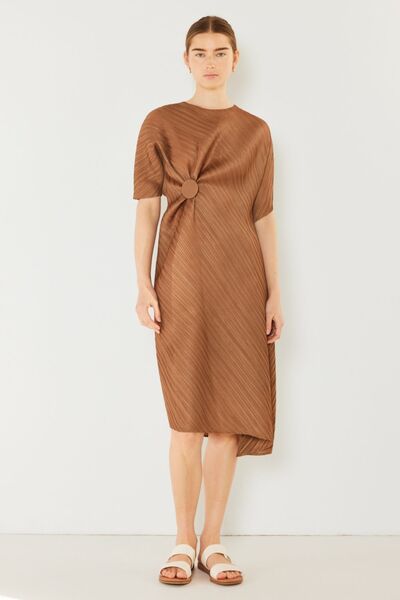Navy Marina West Swim Pleated Dolman Sleeve Dress