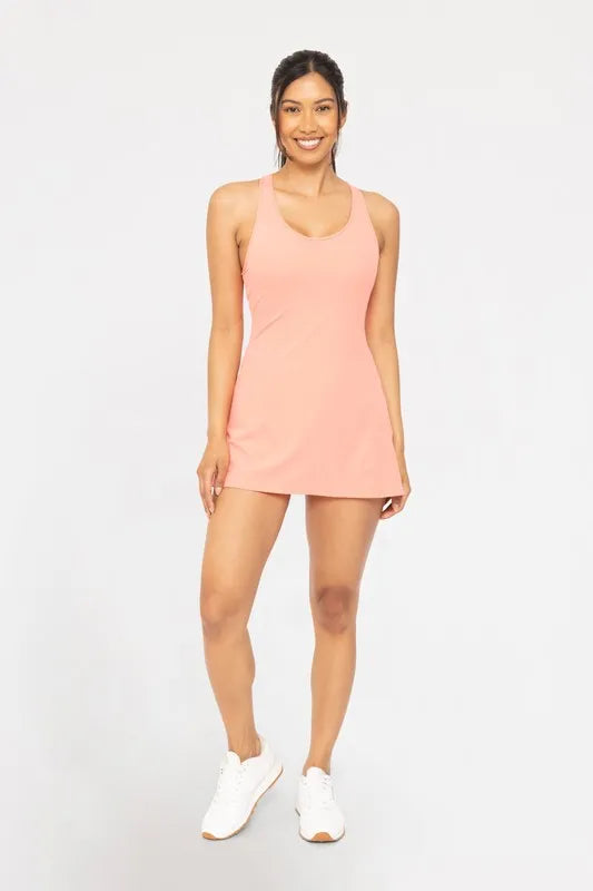 Watermelon Mono B Twist Racerback Fit And Flare Dress 1
