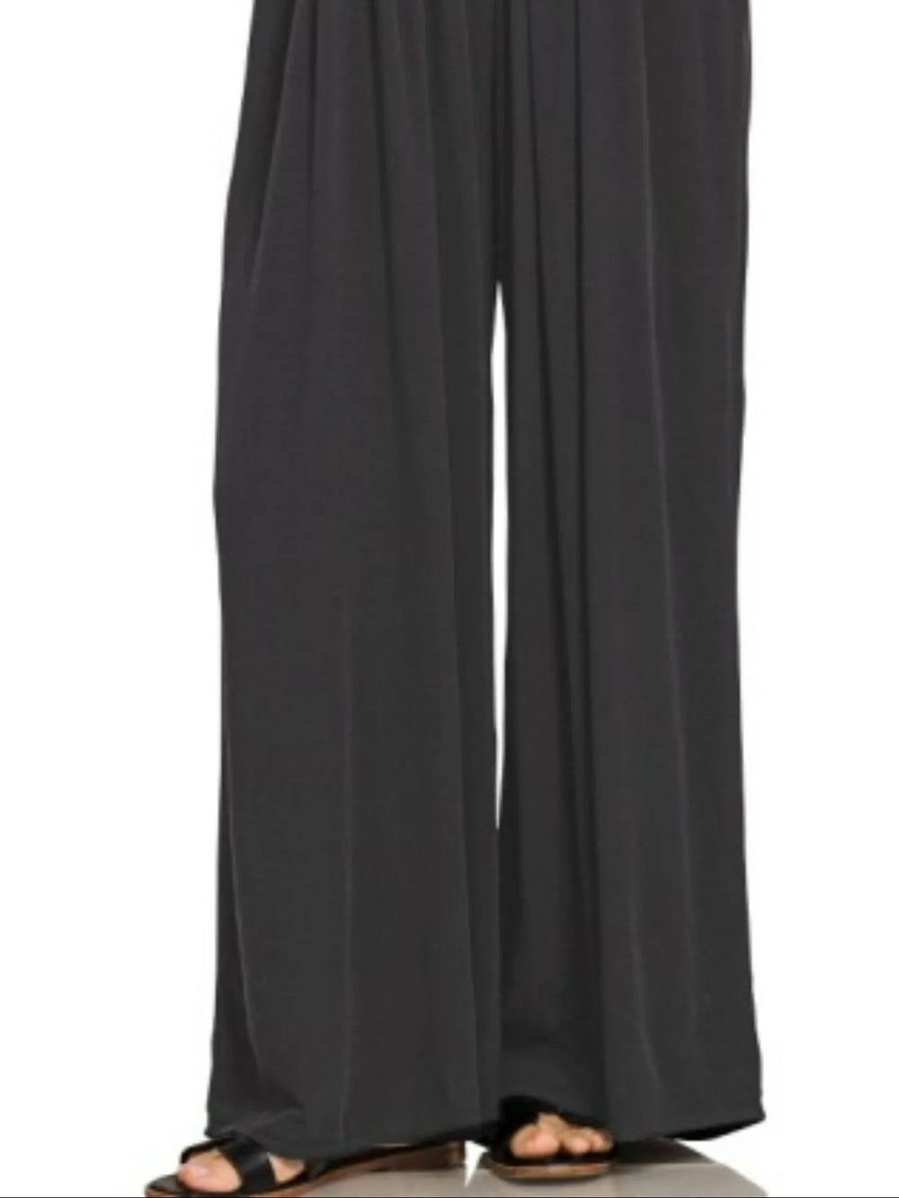 Black Zenana Woven Rayon Crepe Wide Leg Overalls