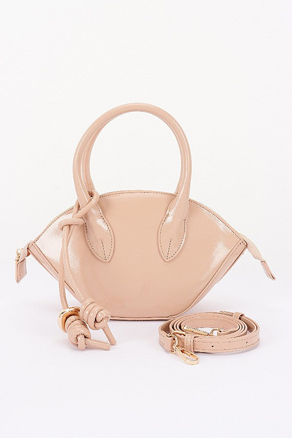 Patent Leather Top Handle Small Clutch