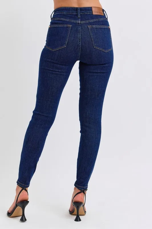Dk Judy Blue Full Size Mid Rise Tummy Control Classic Skinny Jeans Plus Size