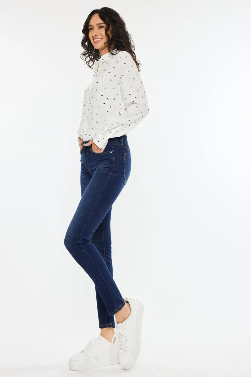 Super Dark Kancan Mid Rise Super Skinny Jeans