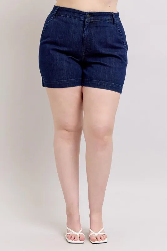 Dk Judy Blue Plus Size High Waist Denim Shorts