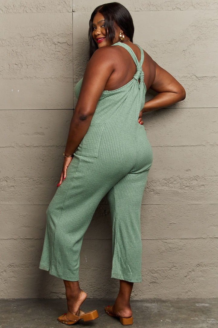 Sage Heyson Dont Get It Twisted Full Size Rib Knit Jumpsuit