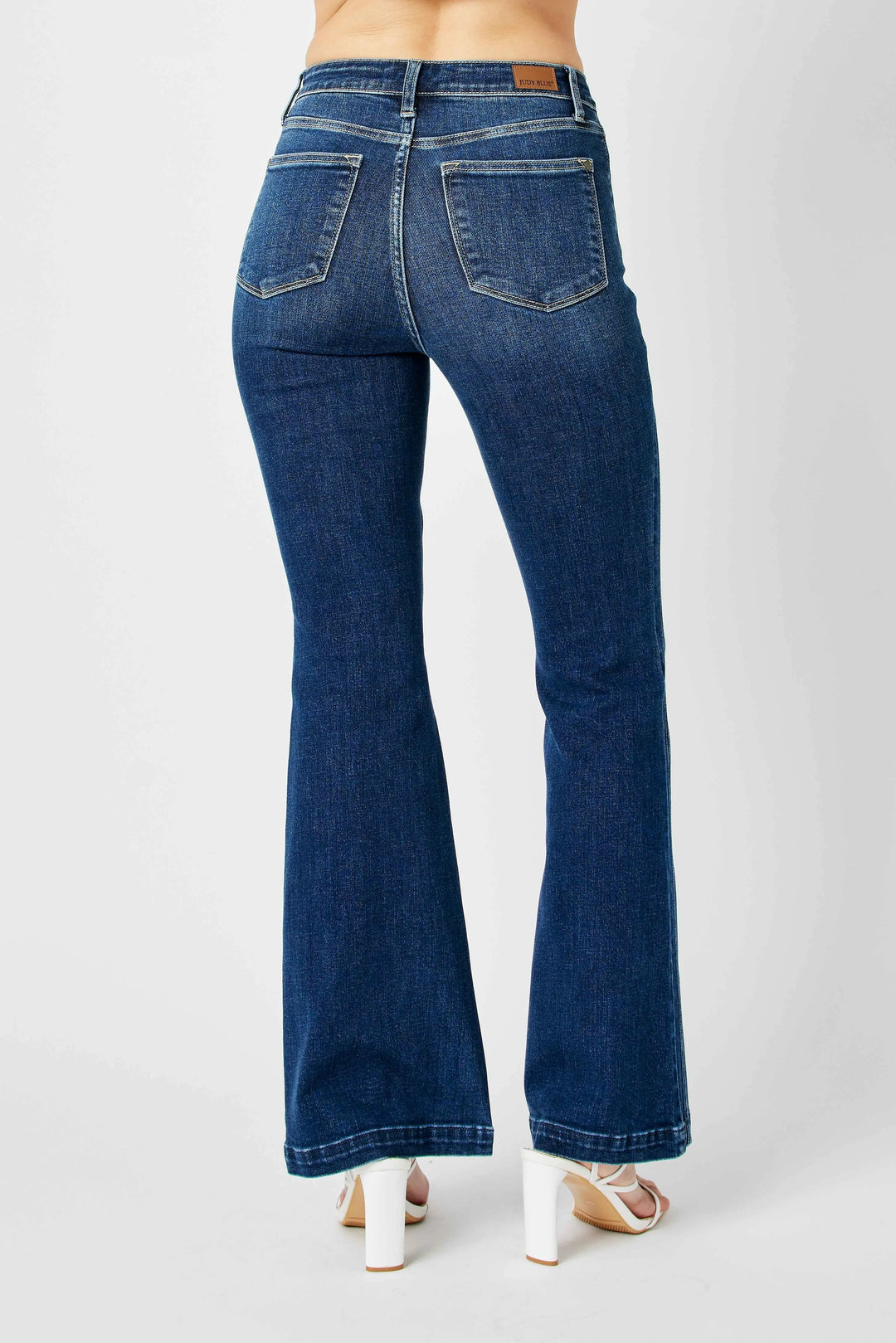 Dk Judy Blue Full Size Hw Angled Side Seam Detail Flare Jeans Plus Size