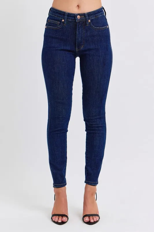 Dk Judy Blue Full Size Mid Rise Tummy Control Classic Skinny Jeans Plus Size