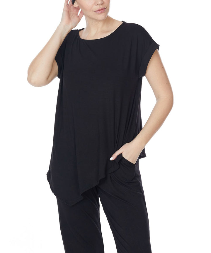 Dull Grey Bamboo Assymestric Tunic