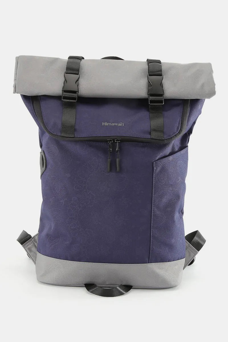 Gray Himawari Contrast Waterproof Canvas Backpack Bag