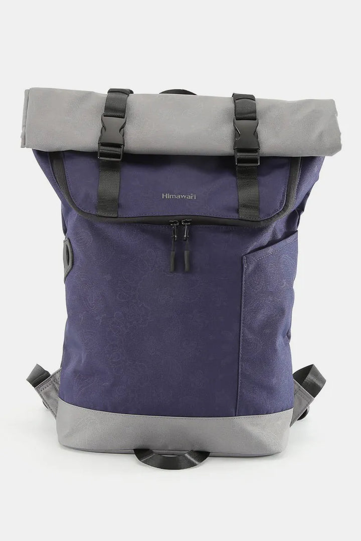 Gray Himawari Contrast Waterproof Canvas Backpack Bag