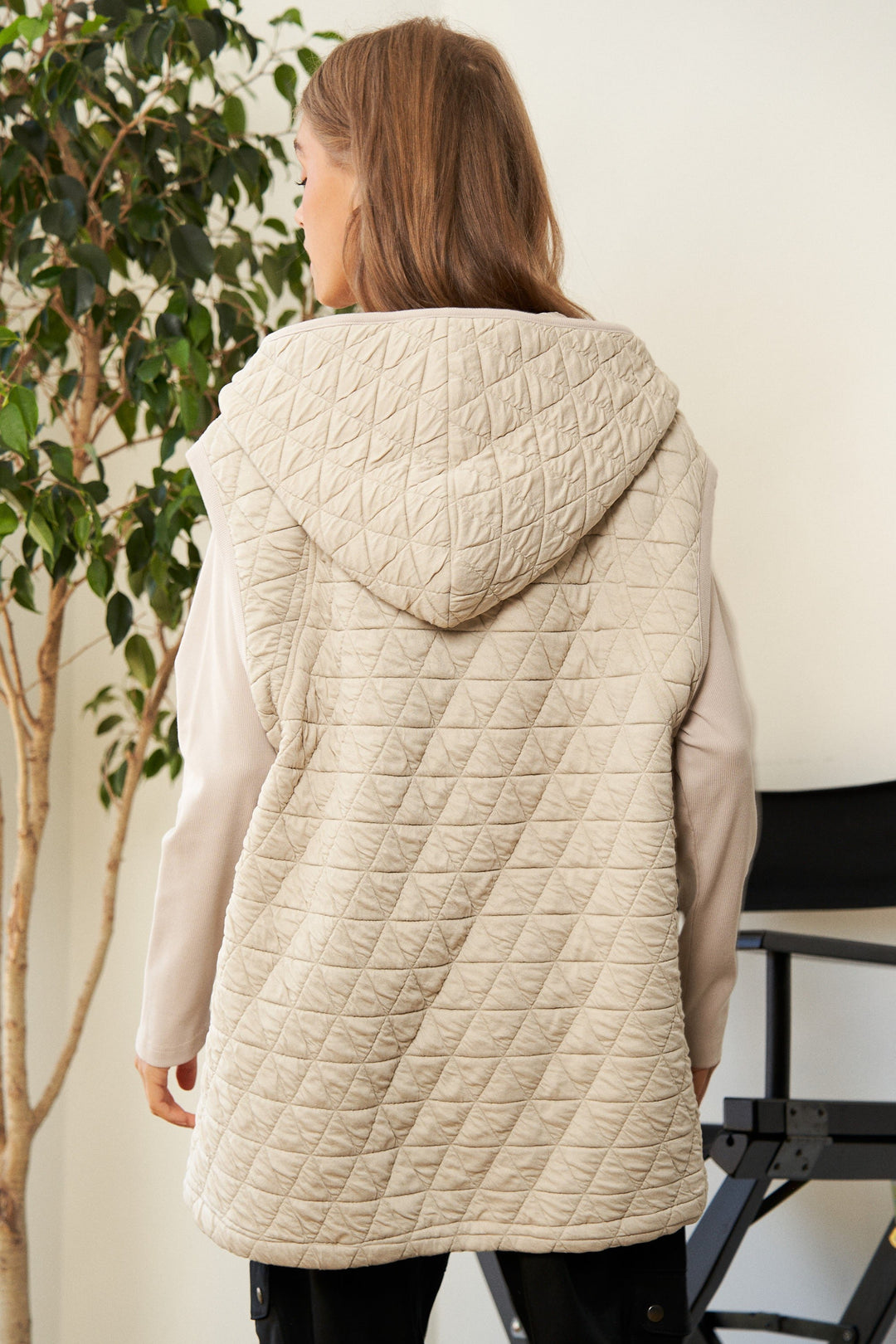 Solid Long Sleeve Zipper Front Hoodie Jacket | Anekay