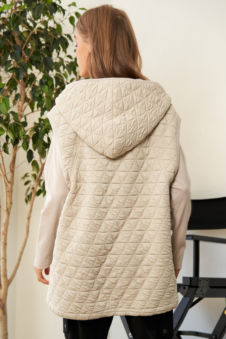 Solid Long Sleeve Zipper Front Hoodie Jacket | Anekay