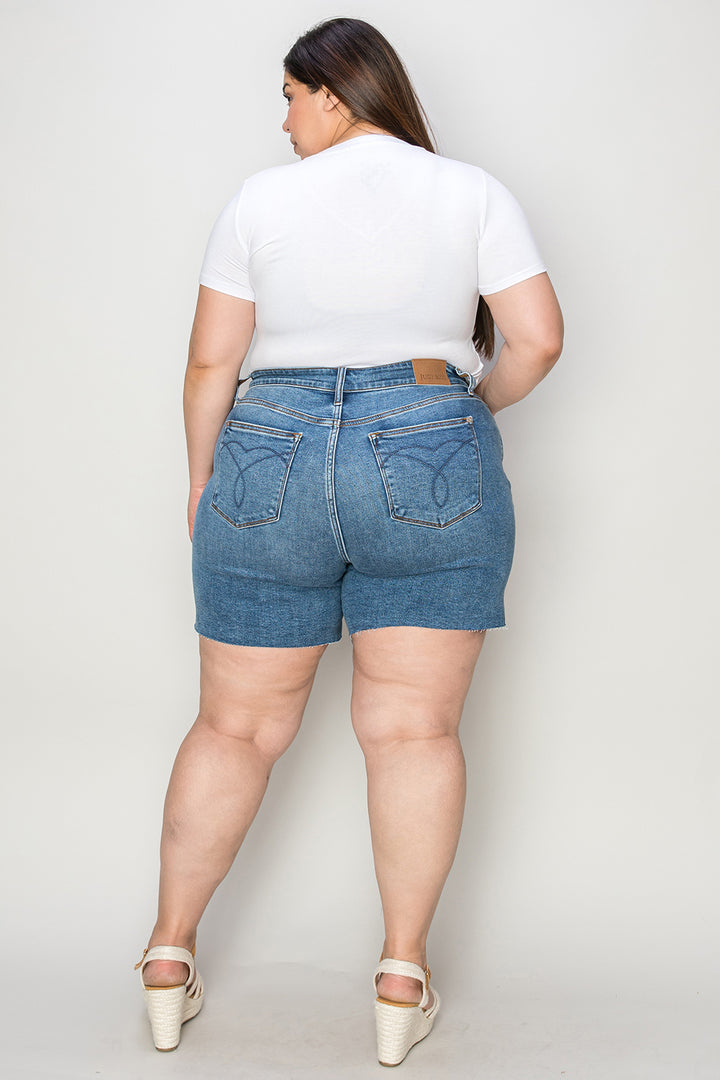 Medium Judy Blue Full Size High Waist Slim Denim Shorts
