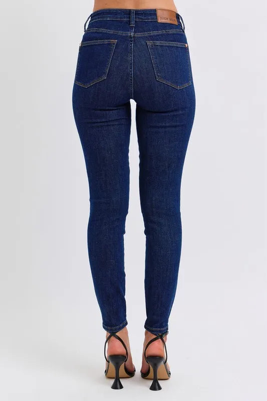 Dk Judy Blue Full Size Mid Rise Tummy Control Classic Skinny Jeans Plus Size