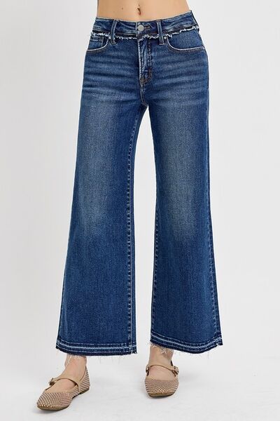 Dark Risen Full Size Tummy Control Bootcut Jeans Plus Size