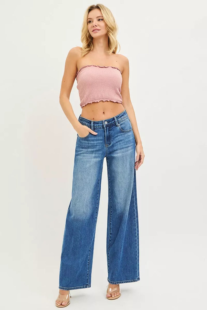 Medium Risen Slouchy Baggy Jeans With Pockets