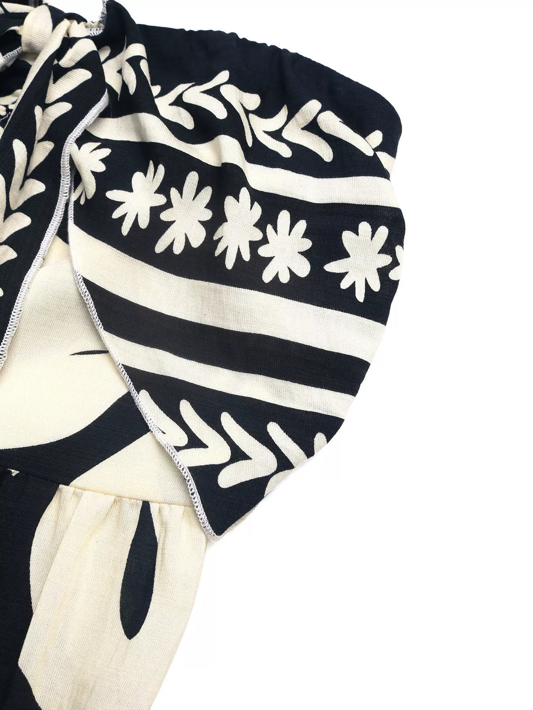 Floral Print Strapless Tie Front Wide Leg Jumpsuit