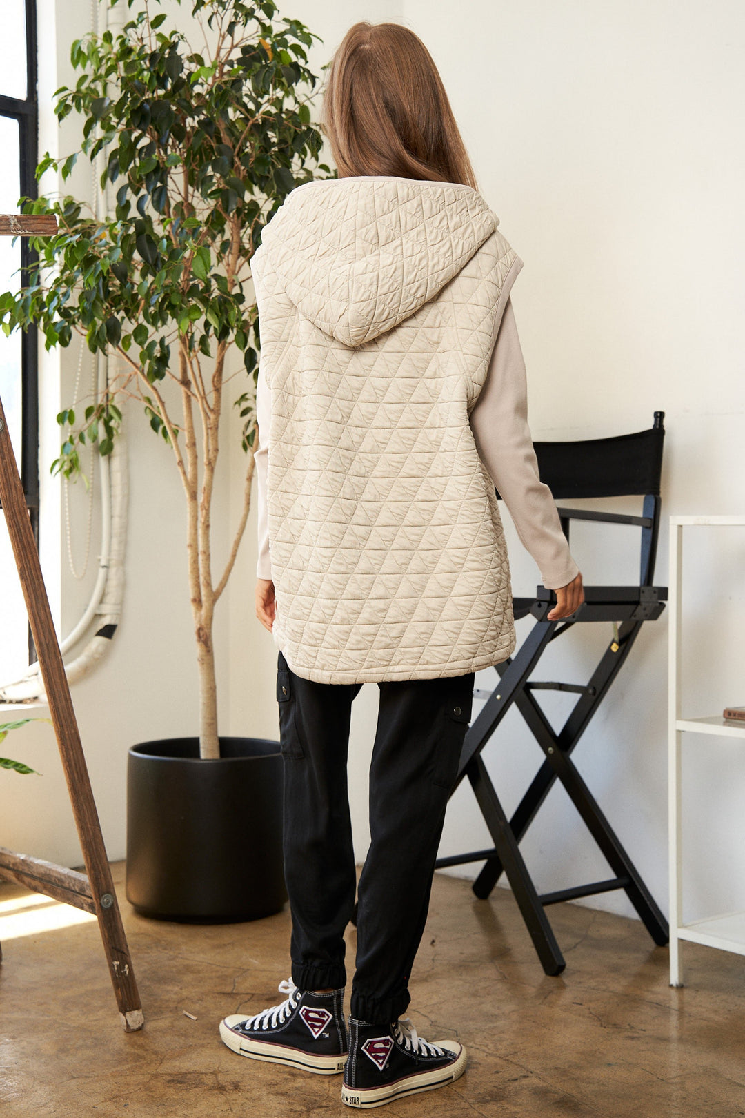 Solid Long Sleeve Zipper Front Hoodie Jacket | Anekay