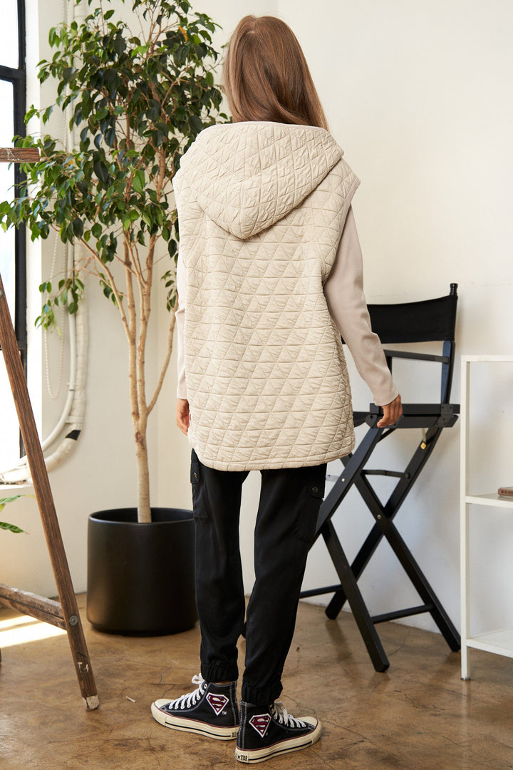 Solid Long Sleeve Zipper Front Hoodie Jacket | Anekay