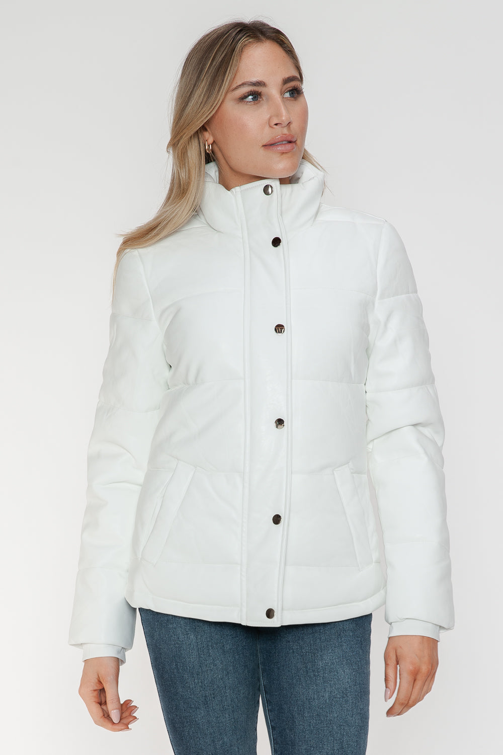 Ymi Pocketed Zip Up Turtleneck Puffer Jacket 1