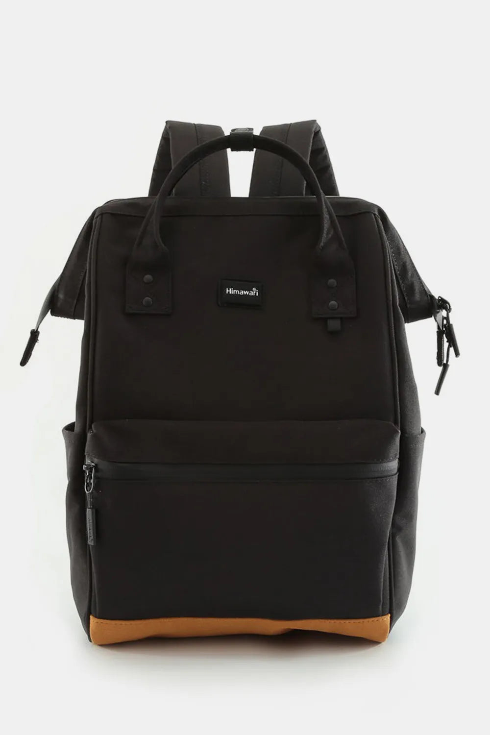 Black Himawari Waterproof Canvas Travel Backpack Bag With Usb Port