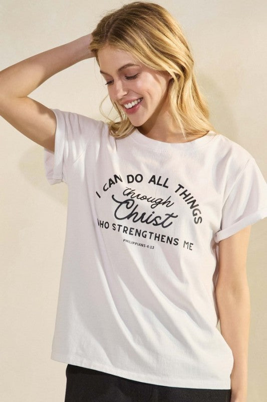 I Can Do All Things Graphic Cotton T Shirt