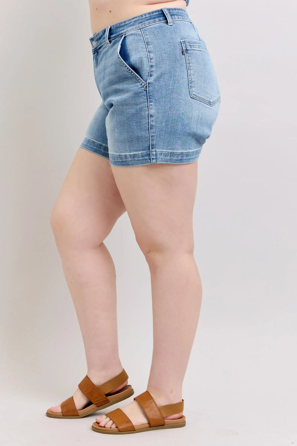 Medium Judy Blue Plus Size High Rise Denim Shorts