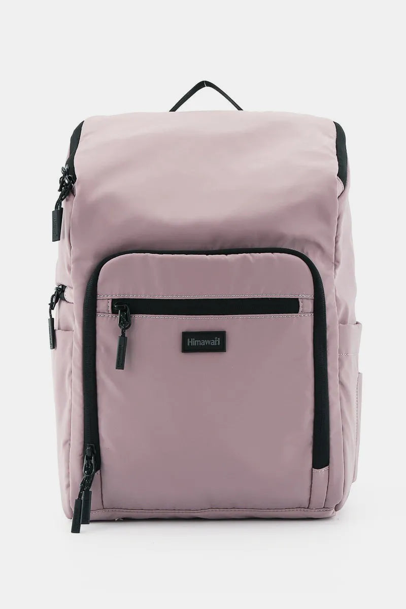 Mauve Himawari Nylon Waterproof Backpack Bag