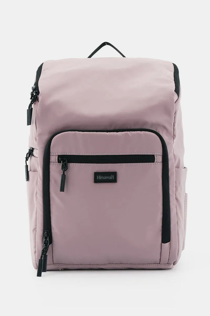 Mauve Himawari Nylon Waterproof Backpack Bag