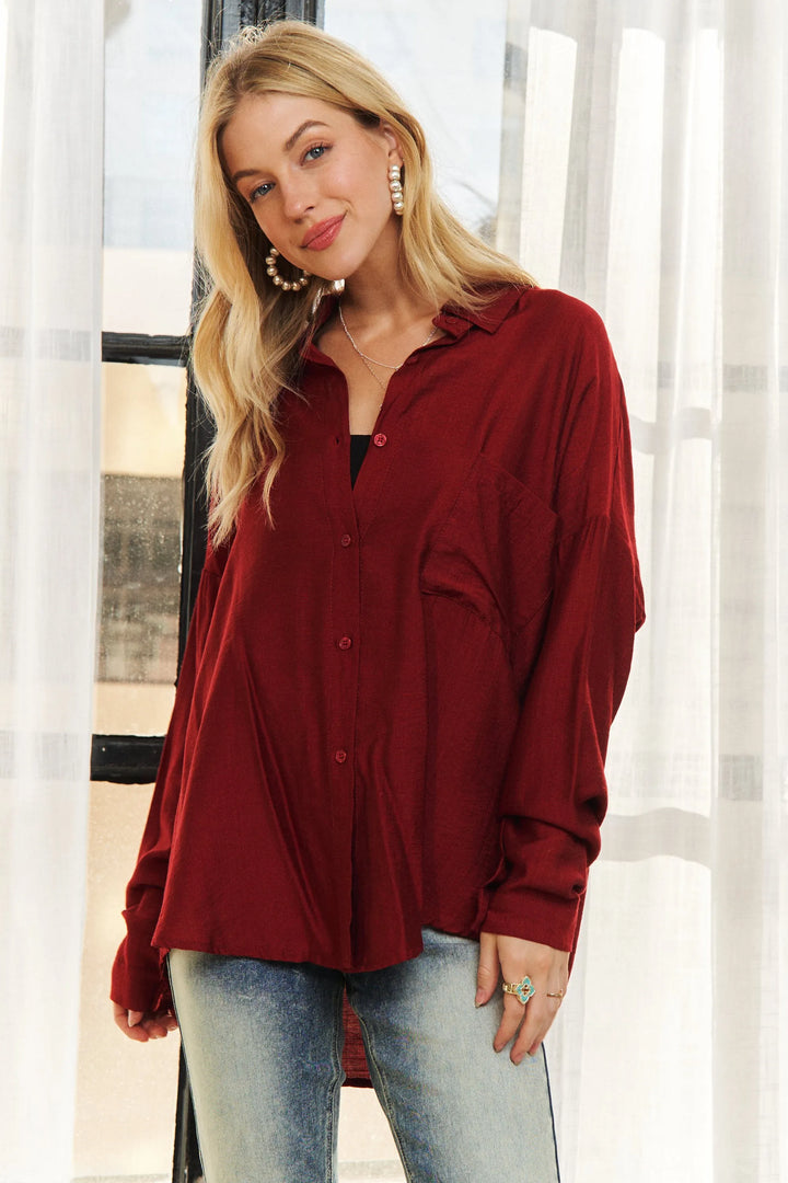 Adora Button Down Linen Shirt 1