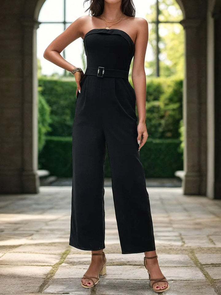 Perfee Tube Jumpsuit With Pockets