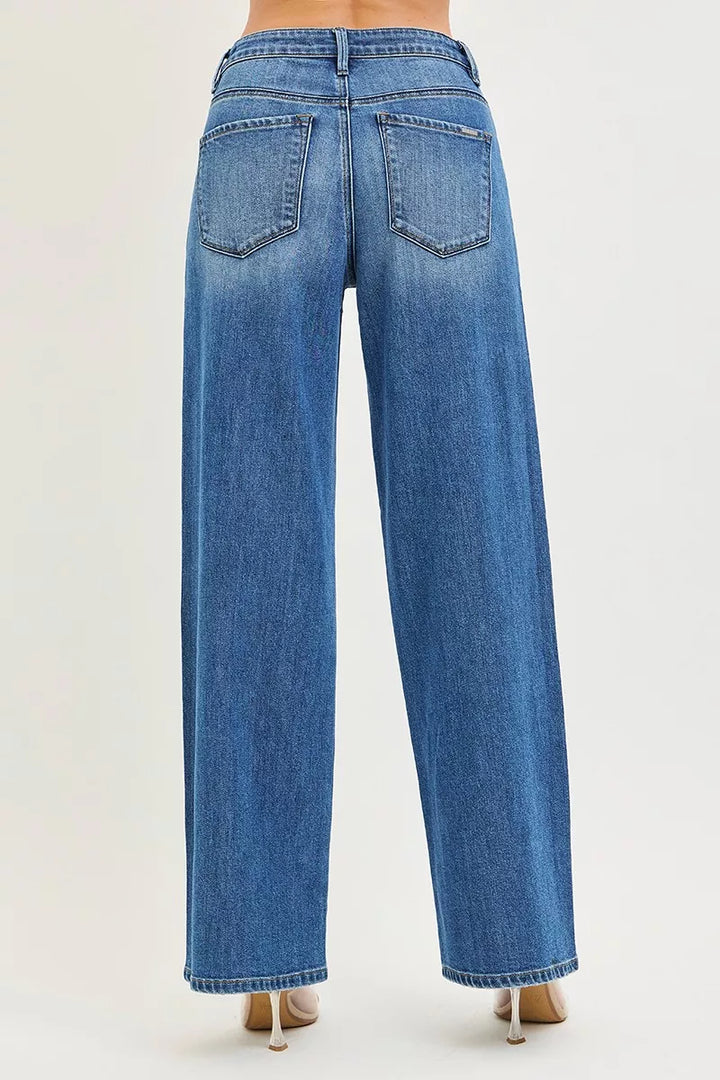 Medium Risen Slouchy Baggy Jeans With Pockets