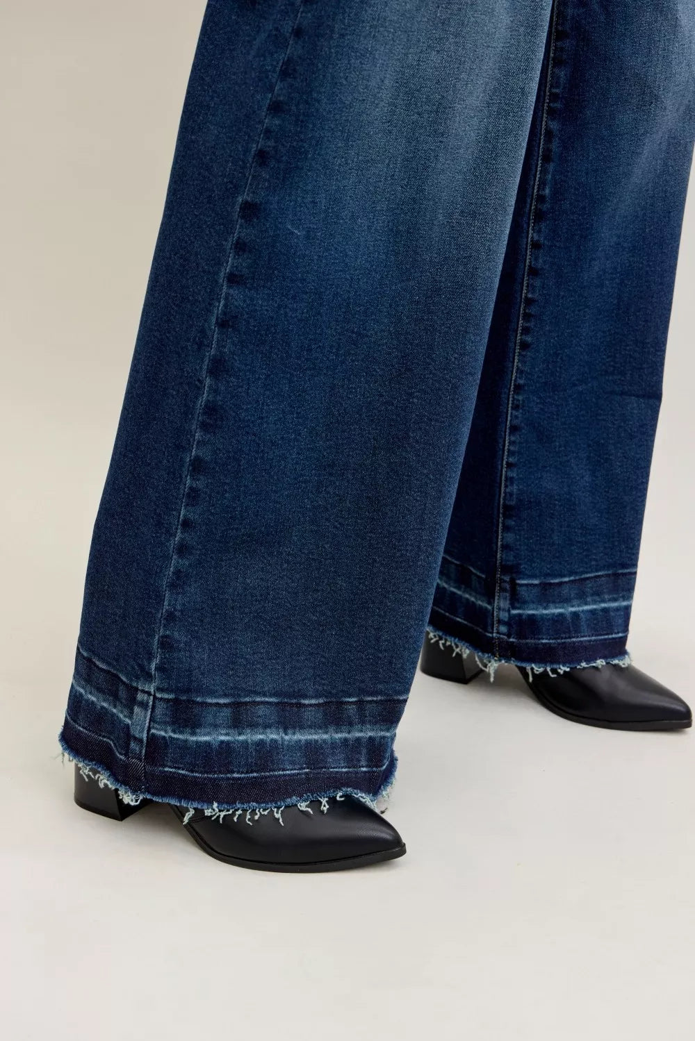 Dk Judy Blue High Waist Palazzo Jeans With Front Patch Pockets