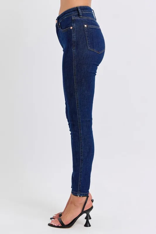 Dk Judy Blue Full Size Mid Rise Tummy Control Classic Skinny Jeans Plus Size
